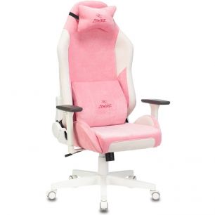 Игровое кресло Zombie EPIC PRO PINK Fabric, ткань, цвет белый/розовый