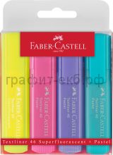 Маркеры текст.4шт.Faber-Castell флюоресцентный пастельные цвета 154610