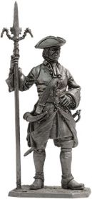 Канонир Артиллерийского полка с пальником, 1704-25 гг. Россия (олово)