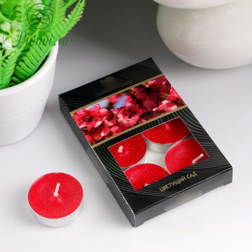 Набор чайных свечей ароматизированных "Цветущий сад" в подарочной коробке, 6 шт