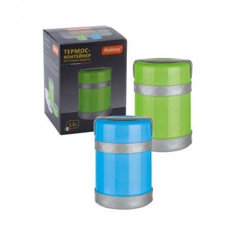 Термос-контейнер пластиковый BELLO, 1,2 л (колба из нерж. стали)