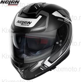 Шлем Nolan N80-8 Ally, Черный матовый с белым
