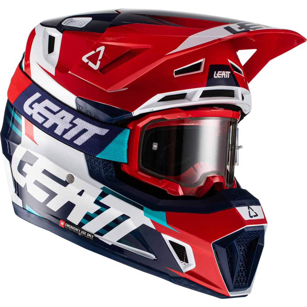 Leatt Moto 7.5 V22 Kit Royal (2022) комплект шлем + очки Leatt Velocity 4.5