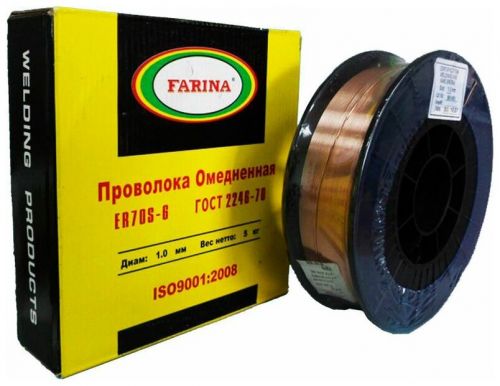 Сварочная проволока Farina СВ08Г2С d=1 мм, катушка 5 кг