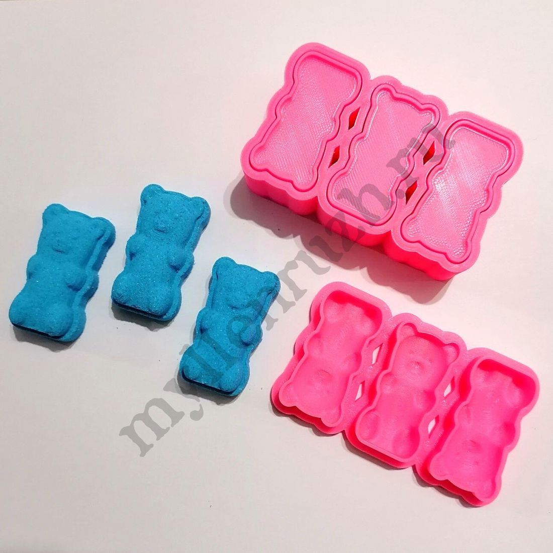 3D форма для бомбочек, Мармеладные мишки (предварительный заказ)