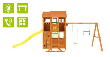 Детская площадка для дачи Клубный домик 2 c WorkOut Luxe