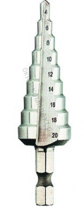 Сверло по металлу ступенчатое 6-25 мм для отверстий, 6,9,12,16,18,20,22,25 мм, (шт.) 35-5-025