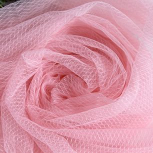 Сетка декоративная розовая - Ромбы 160*25 см.