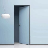 Скрытая дверь c алюминиевой кромкой - открывание от себя