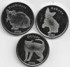 Кошки набор монет (3 монеты) 1 фунт  2021 Остров Строма