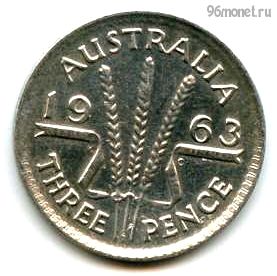 Австралия 3 пенса 1963