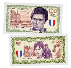 100 Cent FRANCS (франков) — Ален Делон. Франция (Alain Delon. France)​.UNC