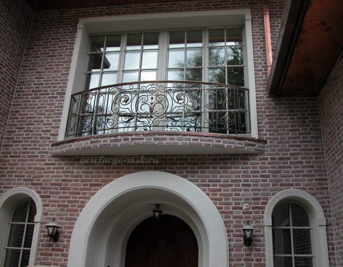 Кованое ограждение балкона (французский балкон) - эскиз, фото