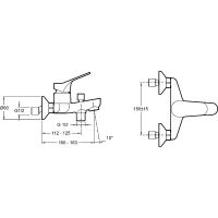 Стандартный смеситель для ванны Jacob Delafon Brive E75766-CP схема 3