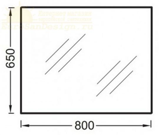 Зеркало прямоугольное Jacob Delafon Struktura 80 EB1098-NF схема 3