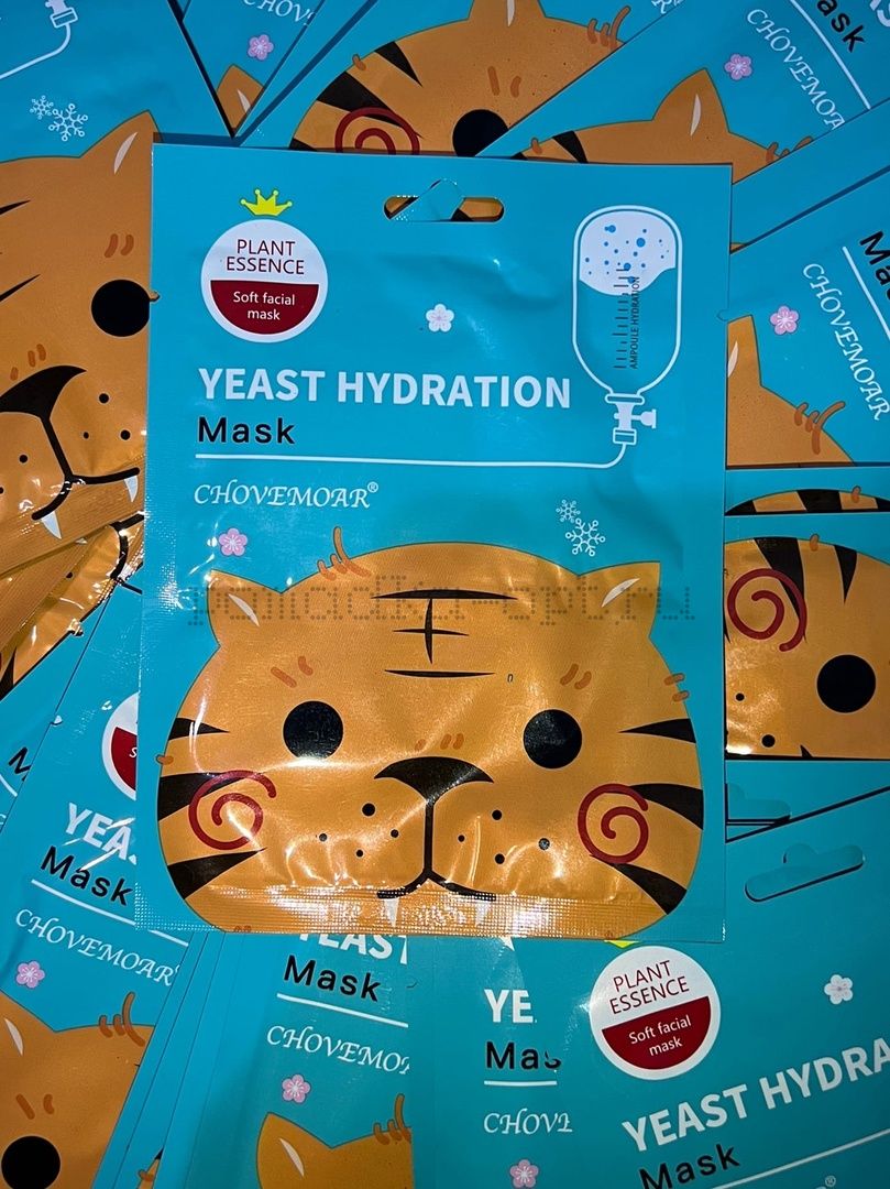 Chovemoar Yeast hydration mask. Тканевая очищающая маска для лица на основе дрожжей