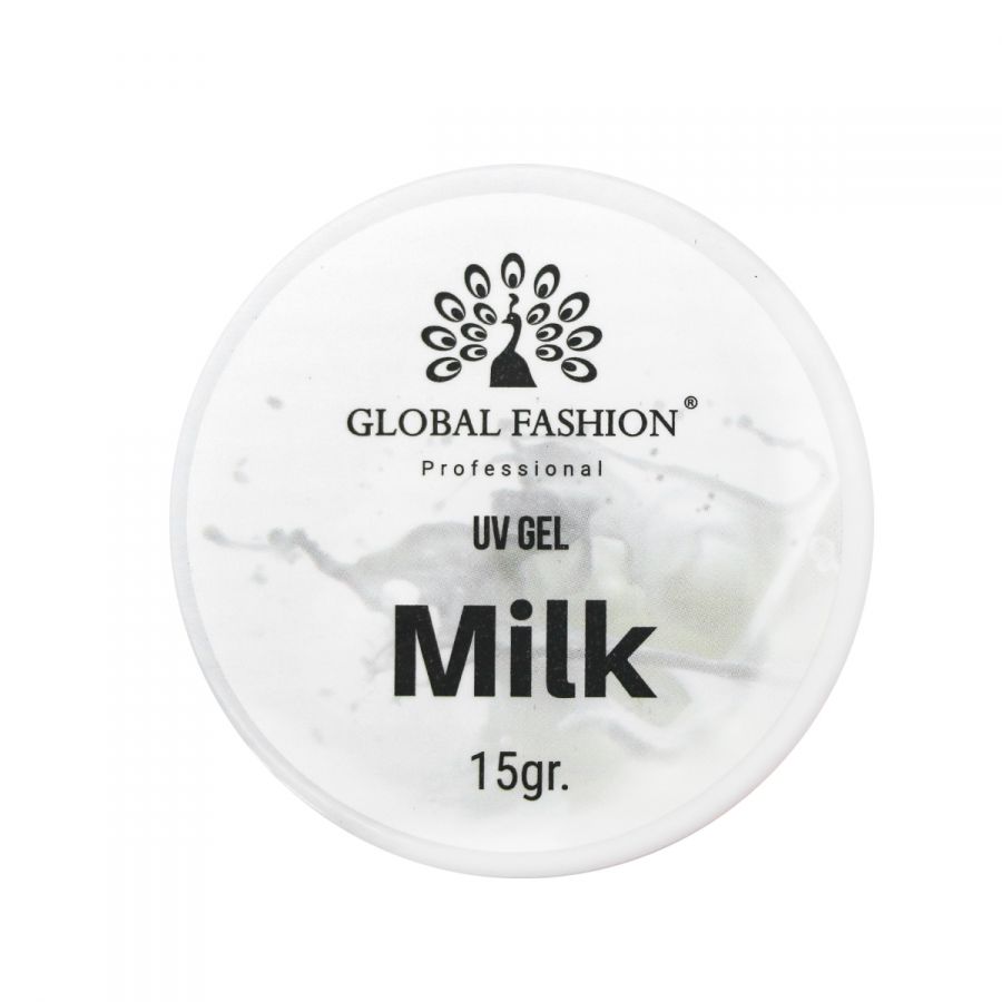 ГЕЛЬ ДЛЯ НАРАЩИВАНИЯ НОГТЕЙ, МОЛОЧНЫЙ (MILK), GLOBAL FASHION, 15 Г