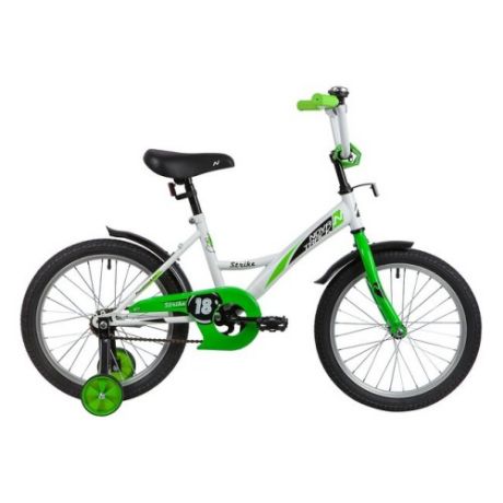 Велосипед NOVATRACK 18", STRIKE, белый-зелёный