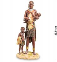 Статуэтка «Африканка с детьми» 15x12 см, h=15 см (WS-728)