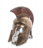 Флакон «Спартанский шлем на стеклянном черепе» 7x9 см, h=14 см (WS-1027)