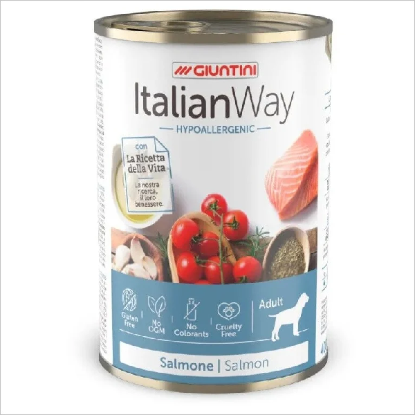 Влажный корм для собак Italian Way c лососем и рисом