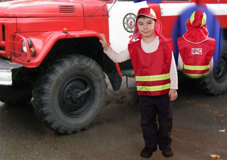 Детский костюм пожарного ( МЧС ) арт. КС02 (склад)
