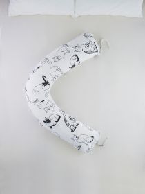 V-Подушка для беременных и кормящих «Всегда к месту» 190см (черно-белые кошки), Амама