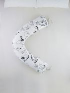 V-Подушка для беременных и кормящих «Всегда к месту» 190см (черно-белые кошки), Амама
