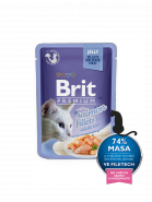 Brit Premium Cat Pouch with Salmon Fillets in Jelly for Adult Cats КУСОЧКИ ИЗ ФИЛЕ ЛОСОСЯ В ЖЕЛЕ (85гр)