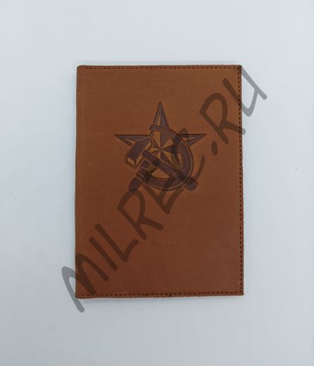 Обложка для паспорта кожаная с тиснением №3 (стилизация)