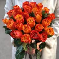 Оранжевая роза Эквадор Premium