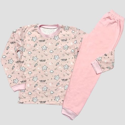 Пижама "звездочка" интерлок-пенье розовый, бол. размер C-PJ023-ITp
