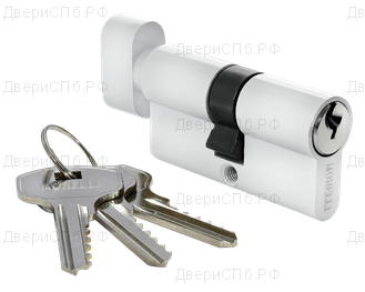 Ключевой цилиндр MORELLI с поворотной ручкой (60 мм) 60CK W Цвет - Белый