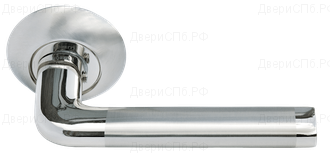 Дверные ручки Morelli "КОЛОННА" MH-03 SN/CP Цвет - Белый никель/полированный хром