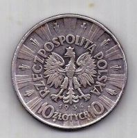 10 злотых 1934 Польша Редкость XF