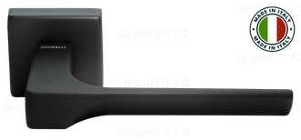 Дверные ручки Morelli Luxury FIORD-SQ BLACK Цвет - Матовая черная бронза