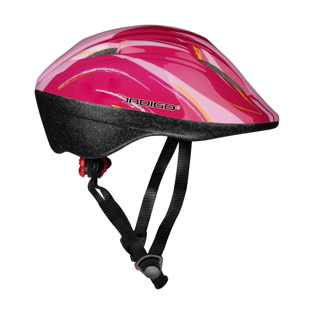 Шлем велосипедный детский INDIGO IN318 51-55см черно-розовый
