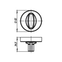 Накладка под фиксатор Armadillo WC-BOLT BK6/URB. Схема