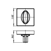 Накладка под фиксатор Armadillo WC-BOLT BK6/USQ. Схема