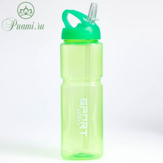 Бутылка для воды "Мастер К. Sport"  800 мл, с поильником, на подвесе, зеленая
