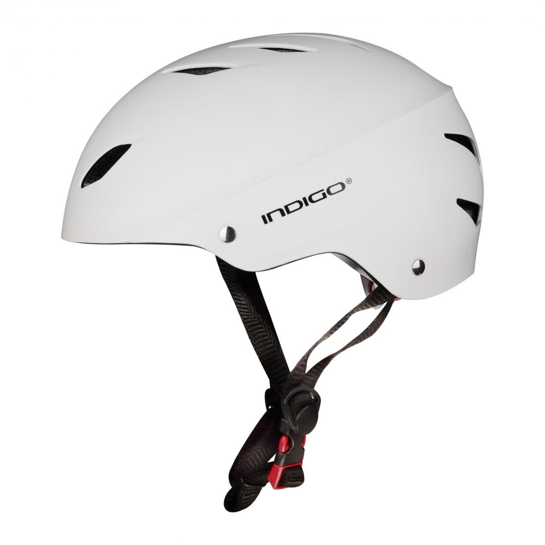 Шлем для скейтбординга взрослый INDIGO 12 вентиляционных отверстий IN320 55-61см Белый