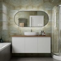 Зеркало с подсветкой для ванной комнаты ART&MAX BARI AM-Bar схема 1