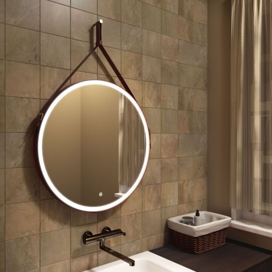 Зеркало с подсветкой на кожаном ремне Art&Max Milan D800 AM-Mil схема 6
