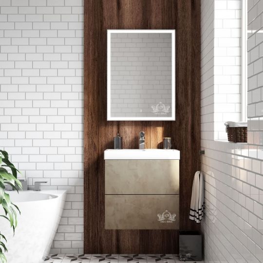 Зеркало со шкафчиком для ванной 60 см