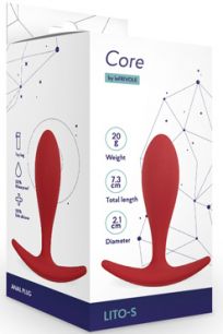 Анальная пробка для ношения Le Frivole Core Lito M красная, 8*2,6 см
