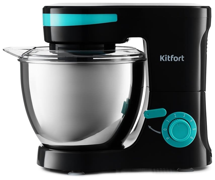 Планетарный миксер KitFort KT-3044-4 (черно-бирюзовый)