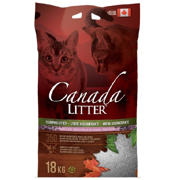 Комкующийся наполнитель Canada Litter Запах на Замке Scoopable Litter с ароматом лаванды