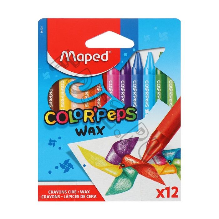 Мелки восковые 12 цветов, Maped Color Peps Wax