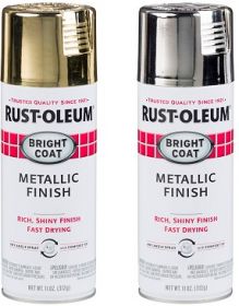 Краска с Эффектом Сияющего Металлика Rust-Oleum Stops Rust 3м2 Антикоррозийная, Универсальная, Аэрозоль,Роза,Алюминий,Темная Бронза
