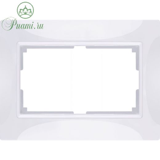 Рамка для двойной розетки  WL03-Frame-01-DBL, цвет белый